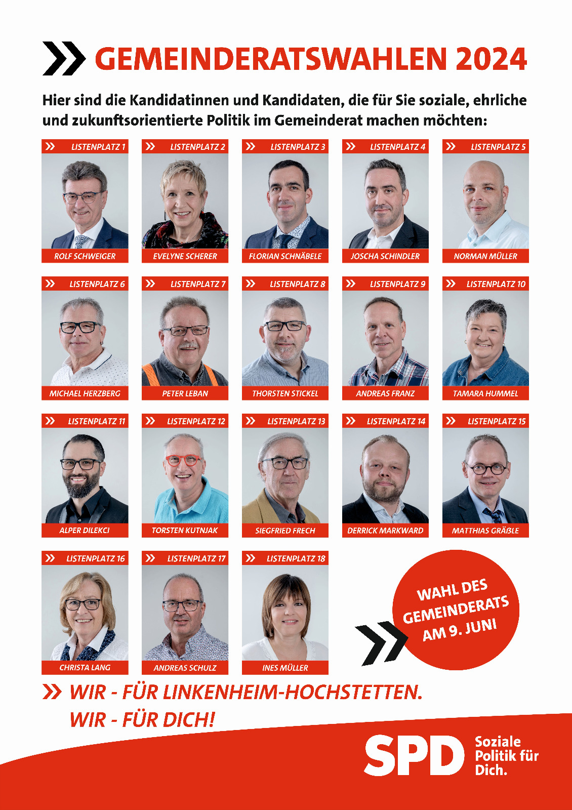 SPD Gemeinderatskanditaten 2024